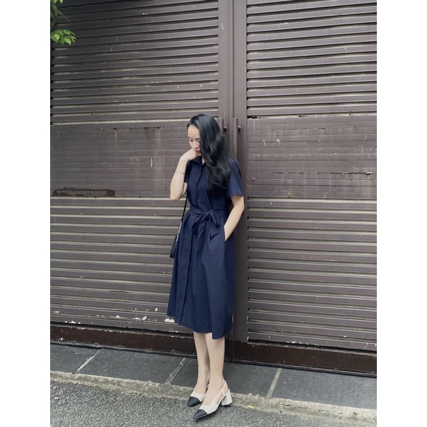 Đầm Navie Shirt xanh đen