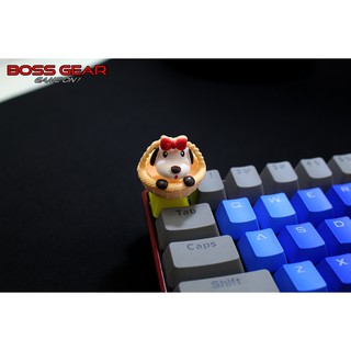 Keycap Lẻ chó con trong giỏ cực cute ( keycap resin độc lạ )( Keycap Artisan )