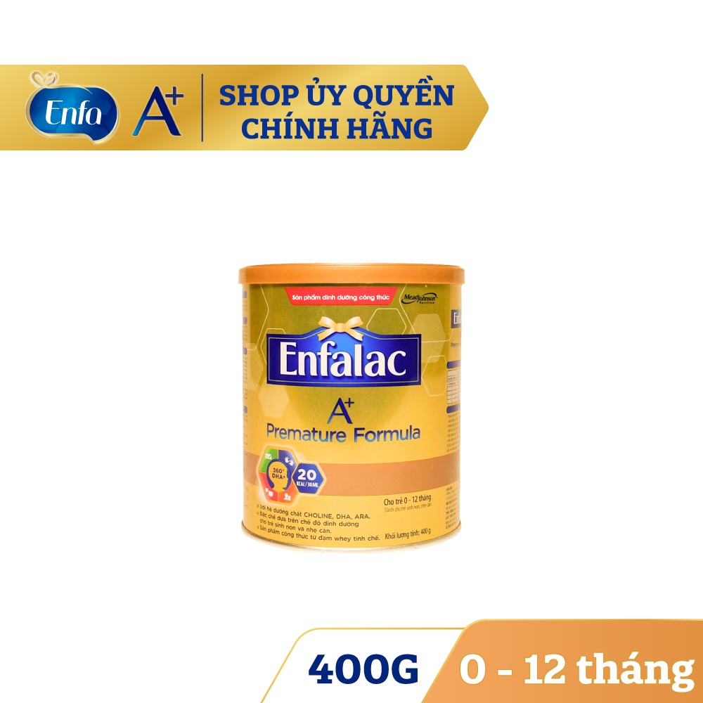 Sữa bột Enfalac A+ Premature: Sữa cho trẻ sinh non-400g