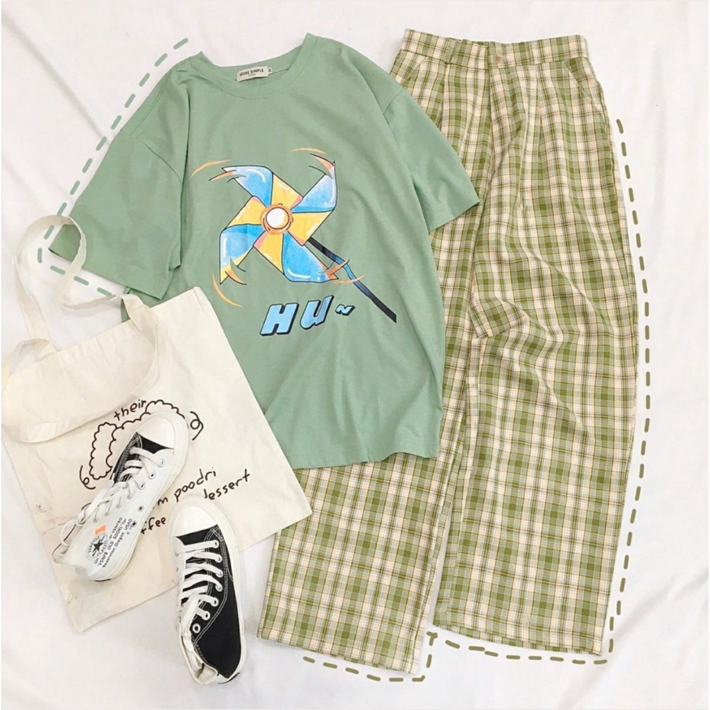 Áo Thun Tay Lỡ HU~ TEE In Chong Chóng Form Rộng Ulzzang Unisex (Ảnh Thật)