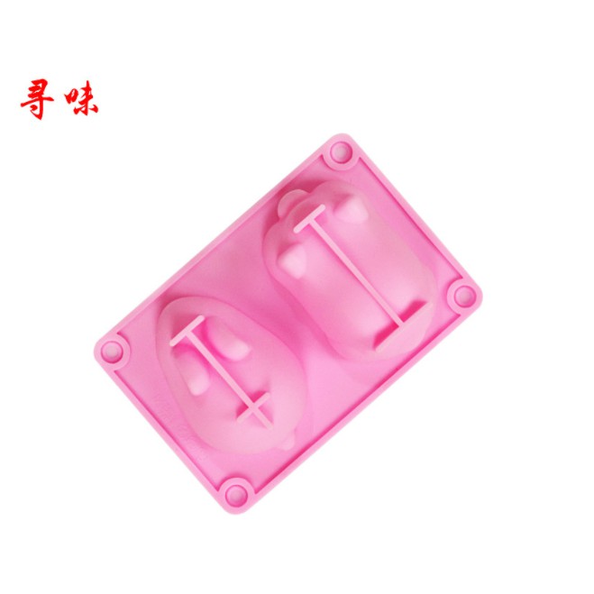 Khuôn Silicone động vật Vĩ Thỏ Heo Vĩ 2 Con