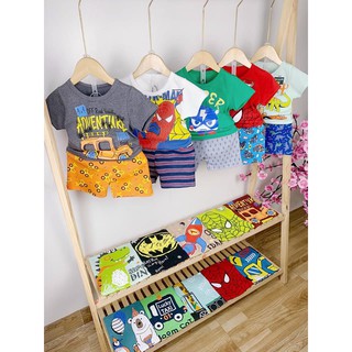 Bộ đồ bé trai in hình ngộ nghĩnh chất liệu 100% cotton hàng VN