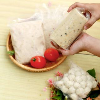 Giò lụa cá từ Chả cá Basa(chả lụa cá).đòn 500g.#chaca.