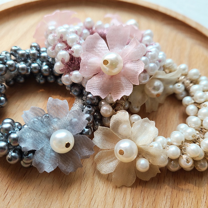 Dây Buộc Tóc Đính Hạt Ngọc Trai Nhân Tạo Giá Đỡ