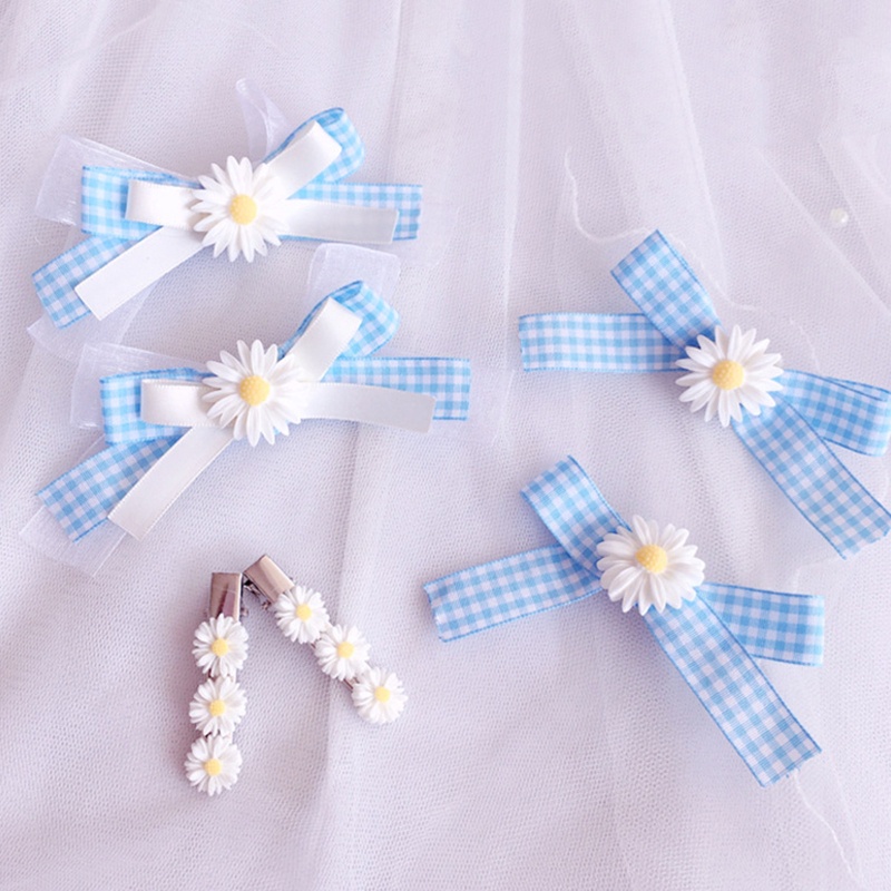 Kẹp Tóc Hình Nơ / Bông Hoa Bằng Hợp Kim Xinh Xắn Cho Bé Gái