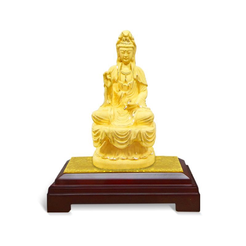 Quà tặng phong thủy mạ vàng Bồ Tát Khang Ninh DOJI DJDE1048 mang lại điềm lành, bình an, may mắn