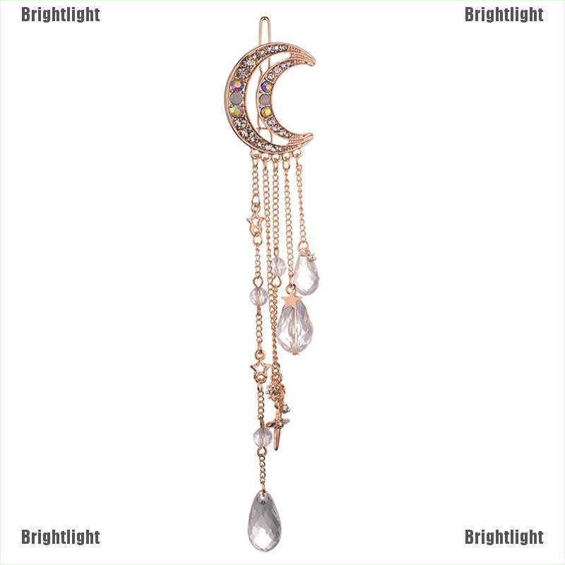 Kẹp TóC HìNh MặT Trăng ĐíNh Kim Cương Giả ThờI Trang Cho Nữ