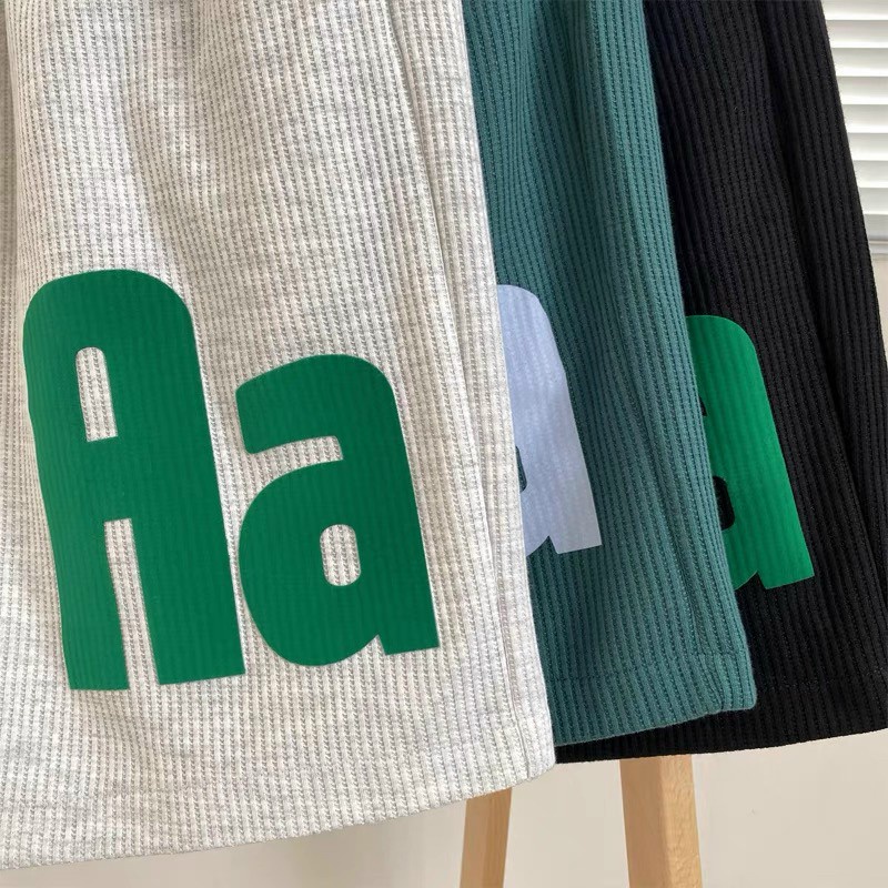 Quần Đùi Chữ AA PEONYB Unisex [FREESHIP]  Short form rộng cạp chun in hình thể thao kiểu dáng năng động hàn quốc