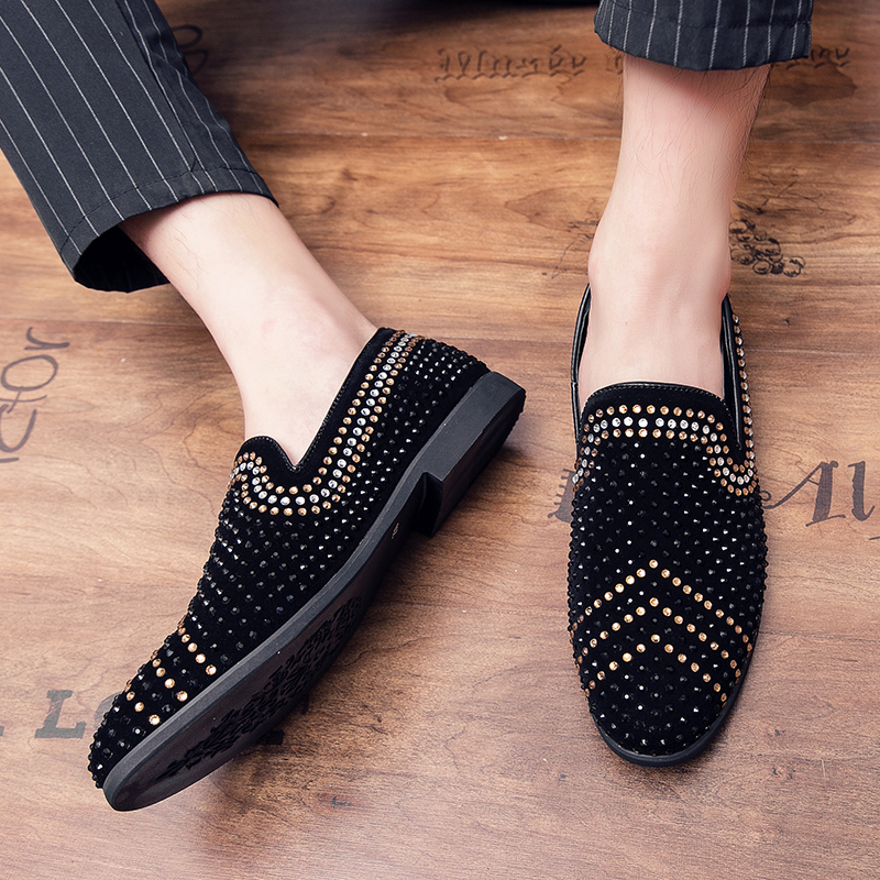 Giày Lười Da Bóng Thời Trang Cho Nam