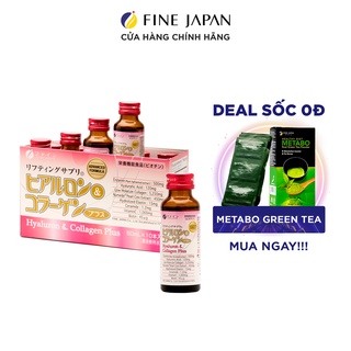 Collagen nước FINE JAPAN Nhật Bản Đẹp Da Dưỡng Ẩm – Hyaluron Collagen Plus (Hộp 10 Chai x 50ml)