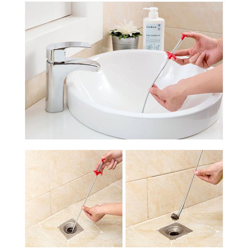 1 Kẹp Cống Thoát Nước 60cm Bằng Thép Không Gỉ Có Thể Uốn Cong
