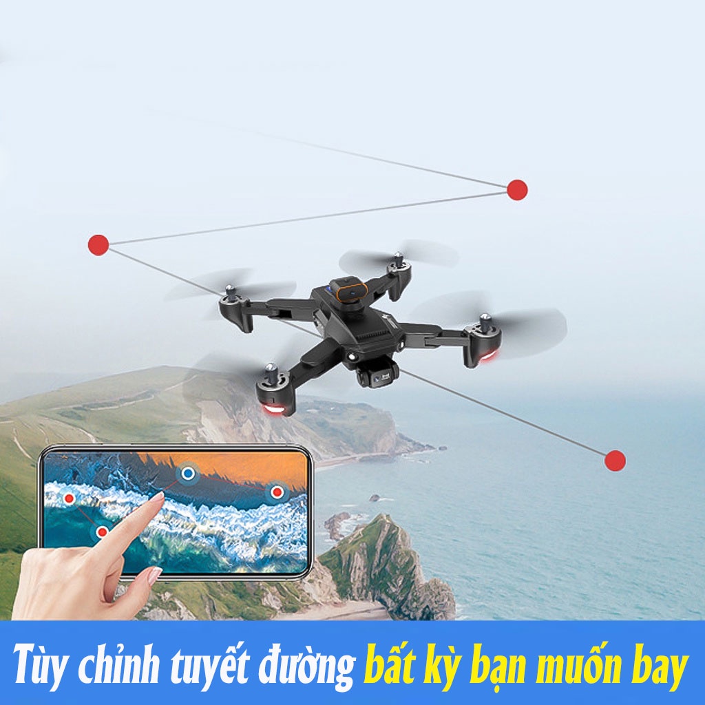 ⚡️𝙁𝙧𝙚𝙚 𝙎𝙝𝙞𝙥⚡️ Máy Bay Điều Khiển Từ Xa Flycam Mini Giá Rẻ Tốt Hơn Plycam P9,Ply cam Cảm Biến Tránh Vật Cản, Bay 25 Phút