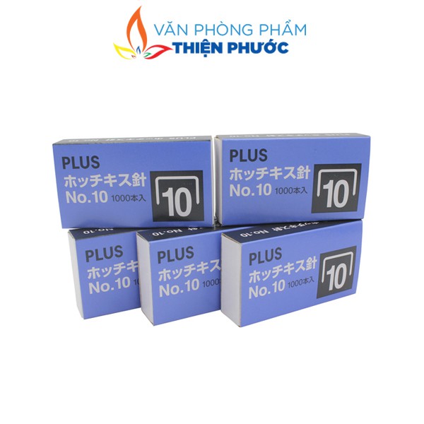 Kim bấm giấy số 10 số 3 Plus - Hộp 1000 kim THIỆN PHƯỚC