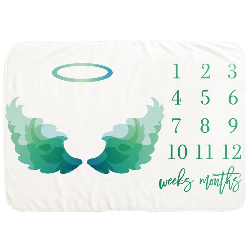 Chăn Quấn Bé Sơ Sinh In Hình Cánh Thiên Thần Bằng Flannel Mềm Mại