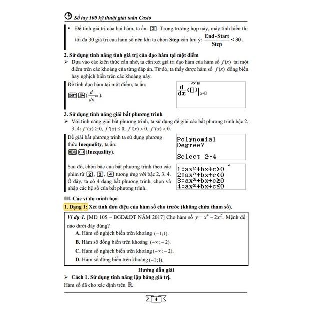Sách- Combo giải nhanh toán và sổ tay bấm máy tính casio 580