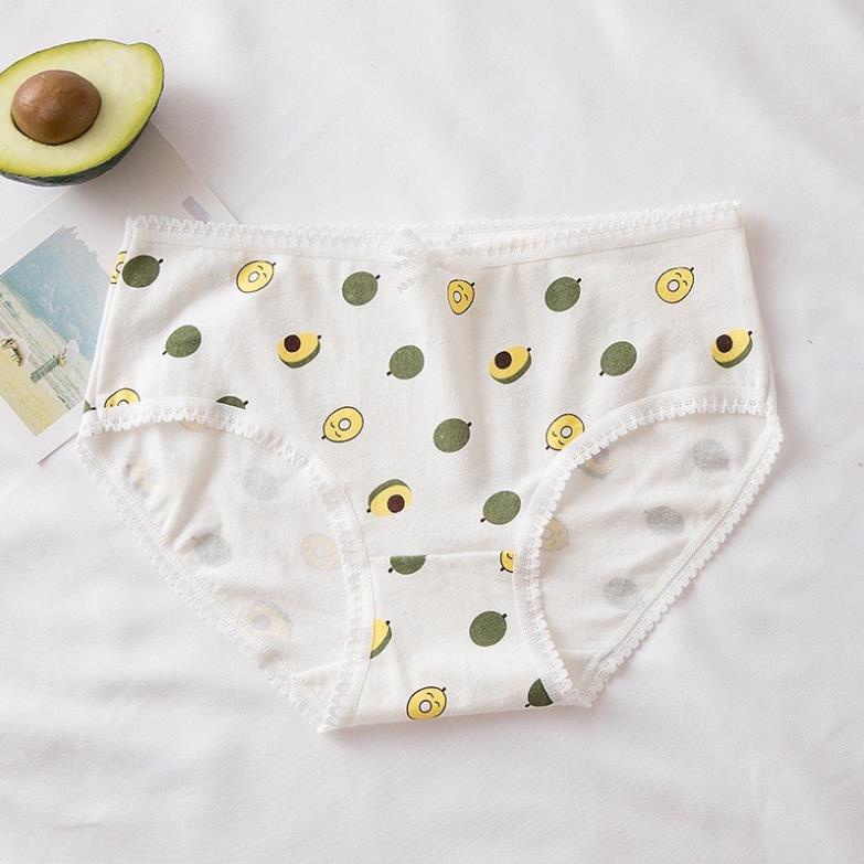 [Giá sỉ] QUẦN LÓT COTTON HỌA TIẾT TRÁI BƠ DỄ THƯƠNG