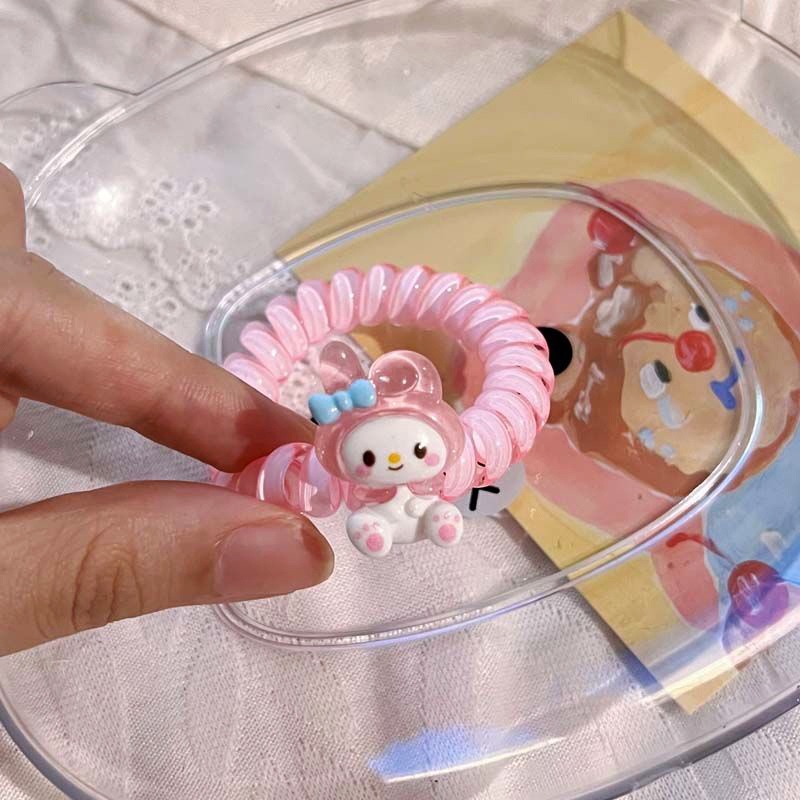 ✨✨Sanrio dây buộc tóc Vòng Tay Dây Cao Su Nhỏ Nhắn Đa Năng Họa Tiết Hoạt Hình Dễ Thương Cho Nữ