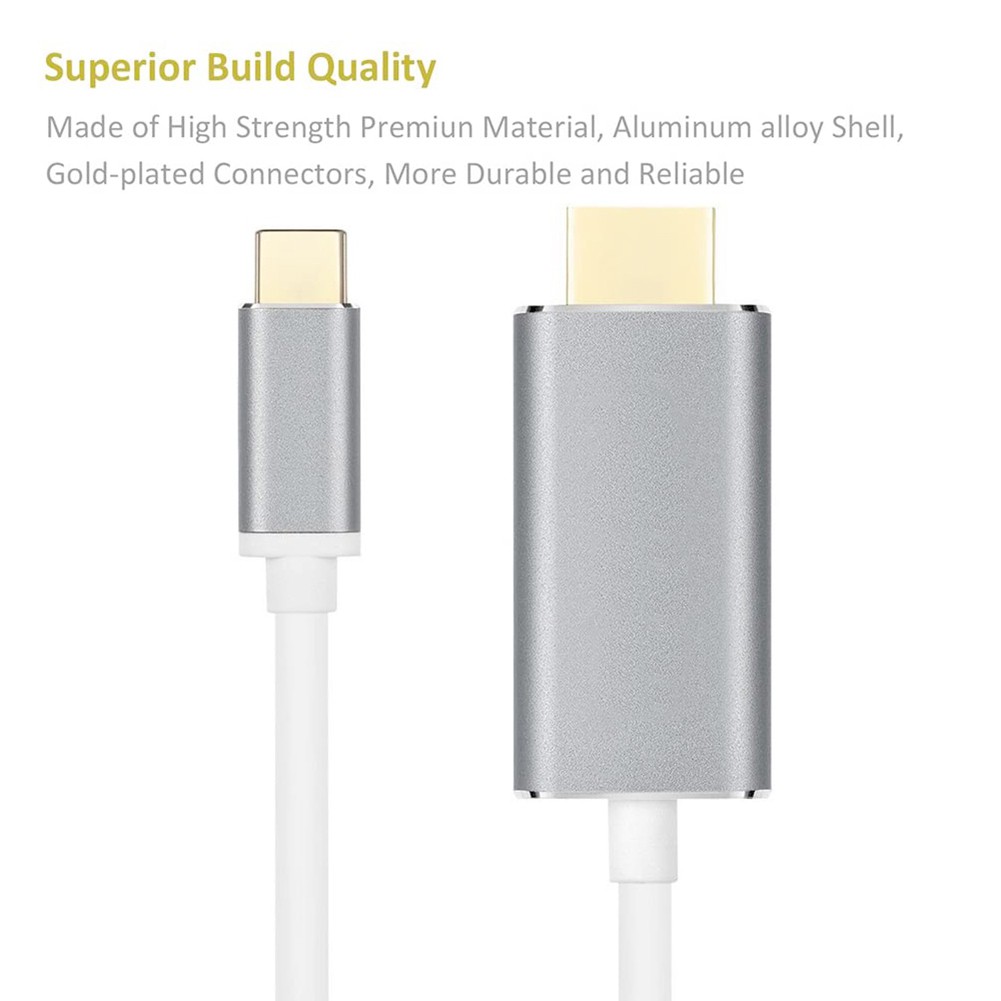 Dây Cáp Chuyển Đổi Usb Type C Sang Hdmi 4k Dài 1.8m Cho Macbook