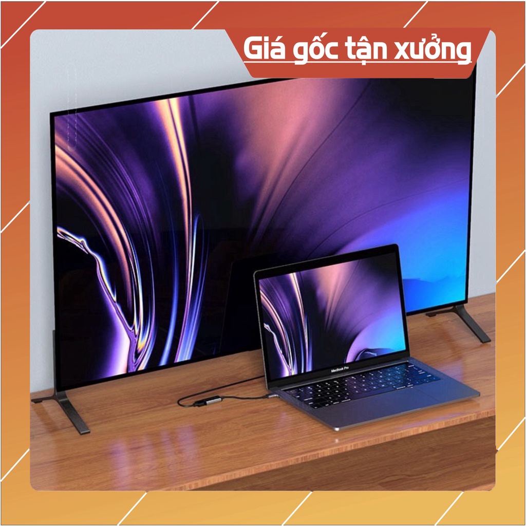 Bộ chuyển đổi đầu Type-C sang HDMI Hoco HB21 hợp kim nhôm, hỗ trợ chơi game, video, âm nhạc với chất lượng video 4K