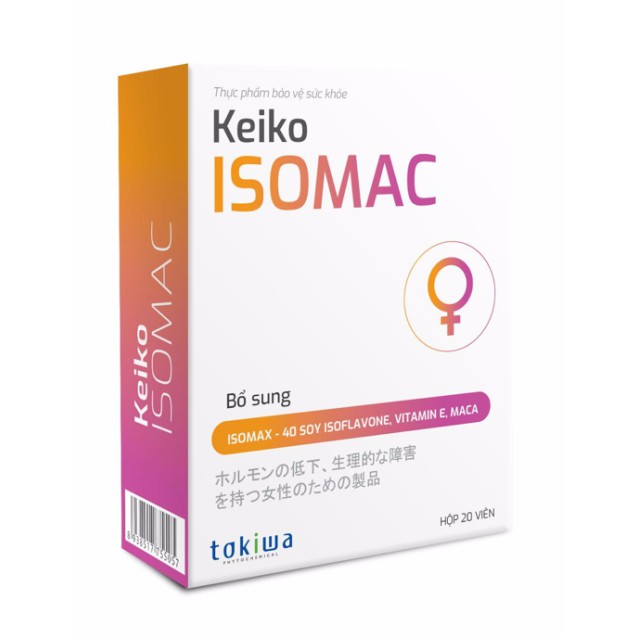 Viên uống nội tiết tố Keiko Isomac – Giúp tăng cường sinh lý nữ, giảm dấu hiệu tiền mãn kinh, giảm nám sạm da (20 viên)
