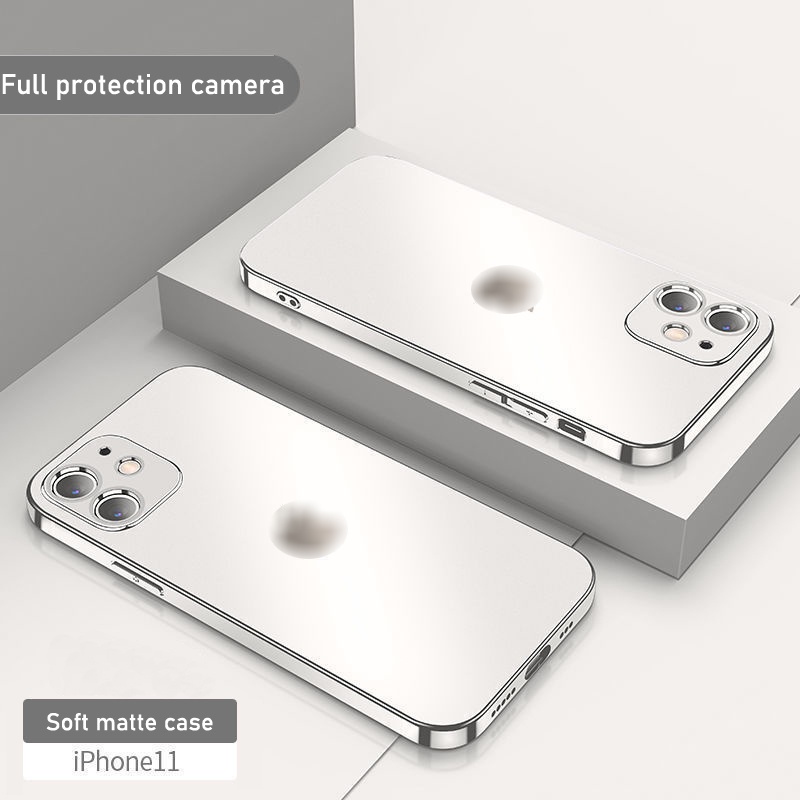 Ốp Điện Thoại Mềm Dẻo Mạ Điện Có Logo Cho IPhone 13 12 11 Pro Max XS Max XR X 8 7 Plus