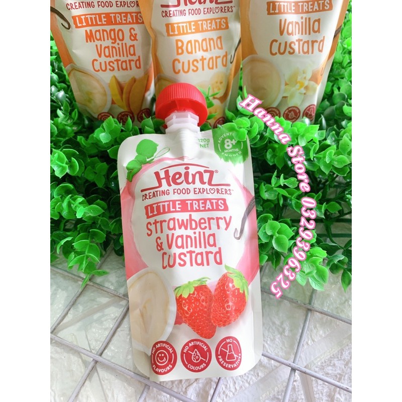 VÁNG SỮA HEINZ CUSTARD - ÚC CHO BÉ 6 Tháng, 8 Tháng 🍓🍏🍌🥭