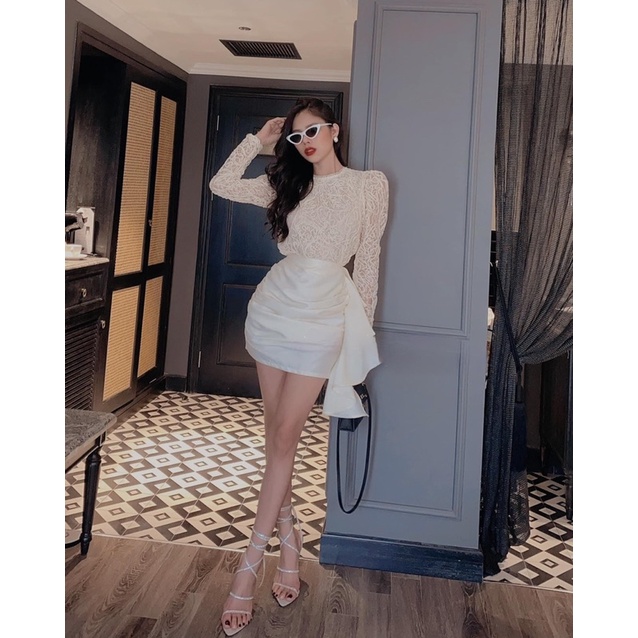 Set áo mix chân váy _Phong cách quý cô sang chảnh