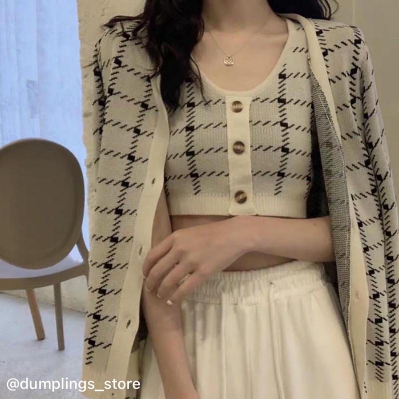 Set áo + cardigan Jennie