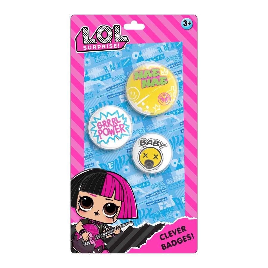 Đồ Chơi CLEVERHIPPO Huy Hiệu L.O.L Surprise! - Cool &amp; Fun BADGE01/PINK