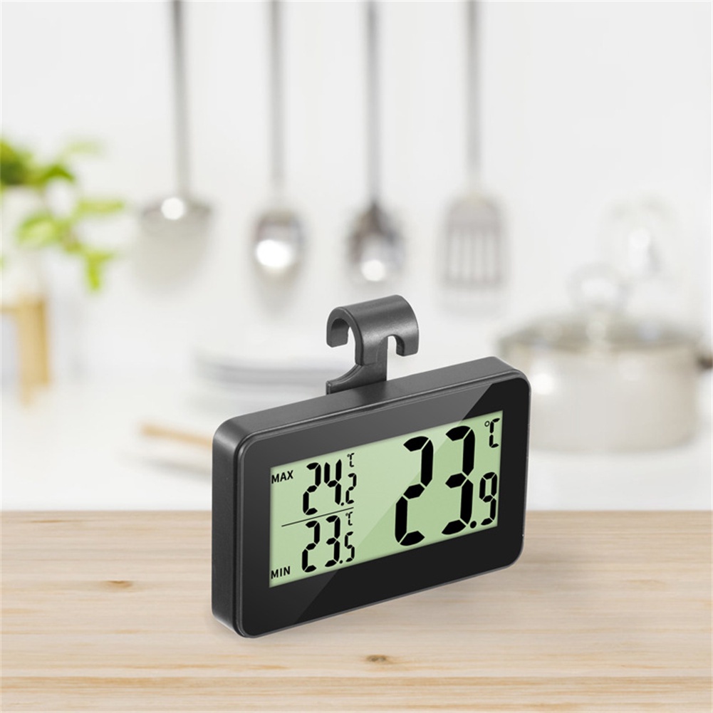 1 Chiếc Tủ Lạnh Treo Màn Hình Lcd Nhiệt Kế Kỹ Thuật Số Chống Thấm Nước Đồng Hồ Đo Nhiệt Độ Gia Dụng Trong Nhà Nhiệt Kế Điện Tử