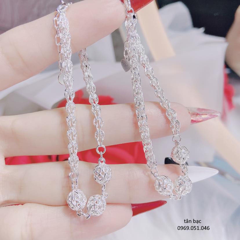 lắc tay đuôi phụng mix quả cầu may mắn , vòng tay bạc nữ , trang sức tân bạc | BigBuy360 - bigbuy360.vn