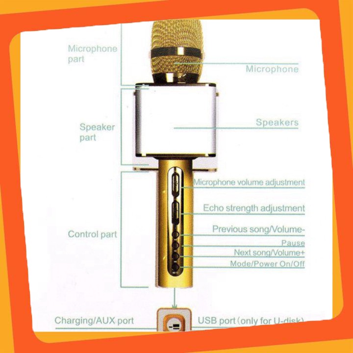 Hàng mới Mic hát Karaoke kèm loa bluetooth SD-08 siêu rẻ