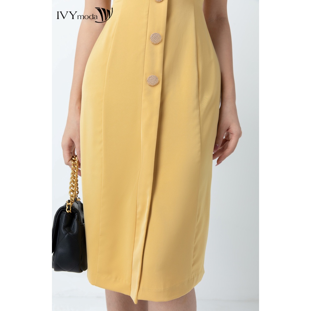 Đầm ôm tay liền IVY moda MS 48M6657