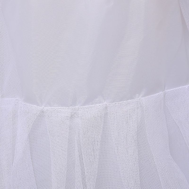 Xiangbao Chân Váy Cưới Cô Dâu 2 Vòng Vải Lưới 3 Lớp Co Giãn Dáng Dài f