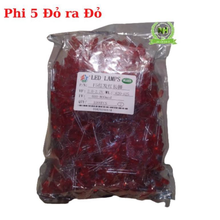 Gói 1000 chiếc Led đủ mầu (Đỏ, Vàng, Xanh Lá , Xanh Dương) 2.0-3.2VDC Loại Tốt