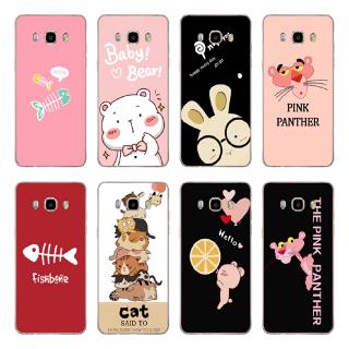 Ốp Điện Thoại TPU Dẻo In Hình Báo Hồng Hoạt Hình Đáng Yêu Cho Samsung Galaxy A9 Pro / A8 / A7 / A5 / A3 2015 / A7000 / A5000 / A3000 Chống Sốc