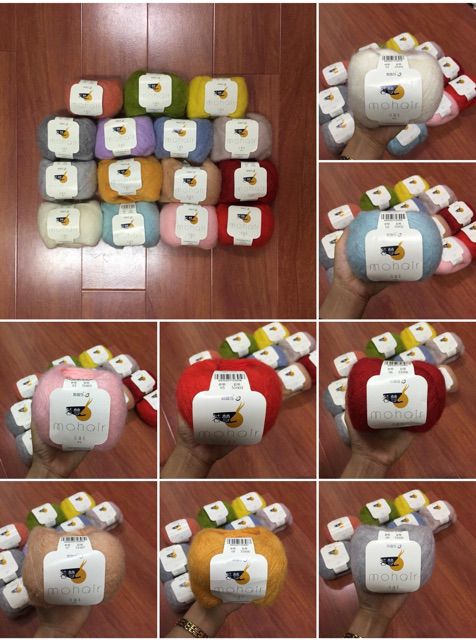 Len Mohair Nam phi màu đỏ tươi