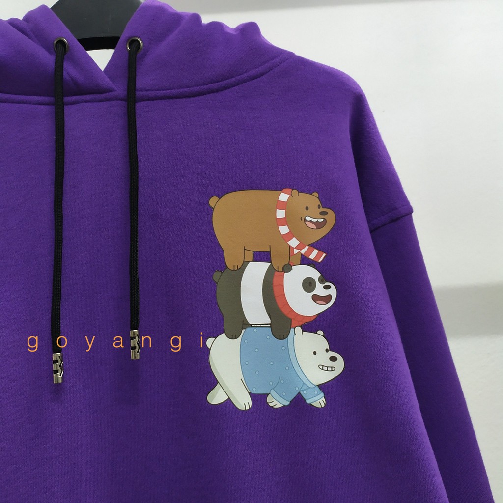 Áo hoodie we are bears vải nỉ dày ulzzang dáng rộng