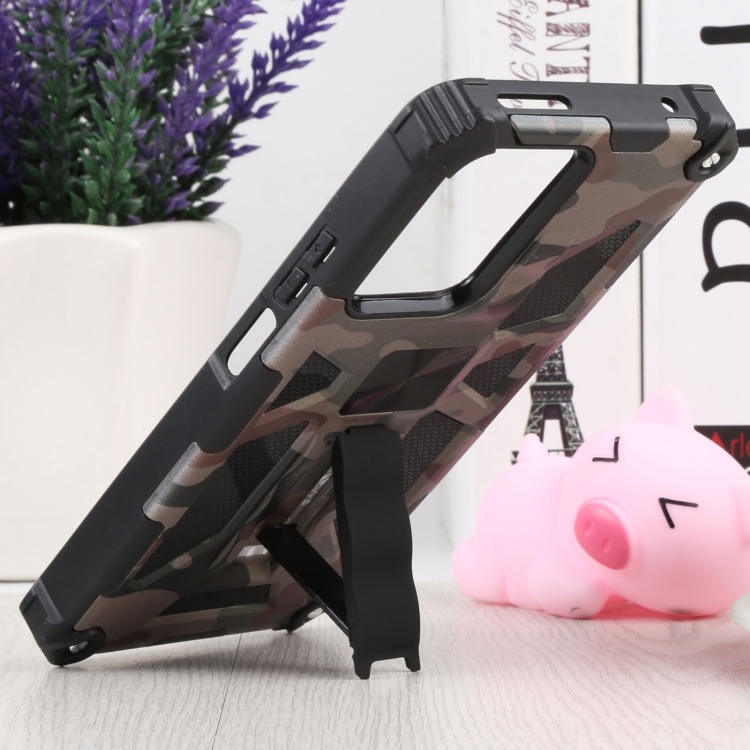 Armor Camouflage Phone Case Xiaomi Poco X3 X3 Pro Poco M4 Pro 5G Poco X4 Pro 5G Mi 11T 11T Pro Redmi Note 10 10s 10 Pro Note 11 Pro Plus Note 11 11s Redmi 10A 9C Kickstand Cover