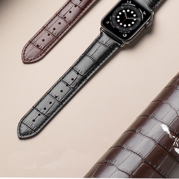 Dây da AW da bò CỰC DÀY thay thế cho series 3 4 5 6 7 se, seri 3, hermes mặt 38mm 40mm 41mm 42mm 44mm 45mm mm