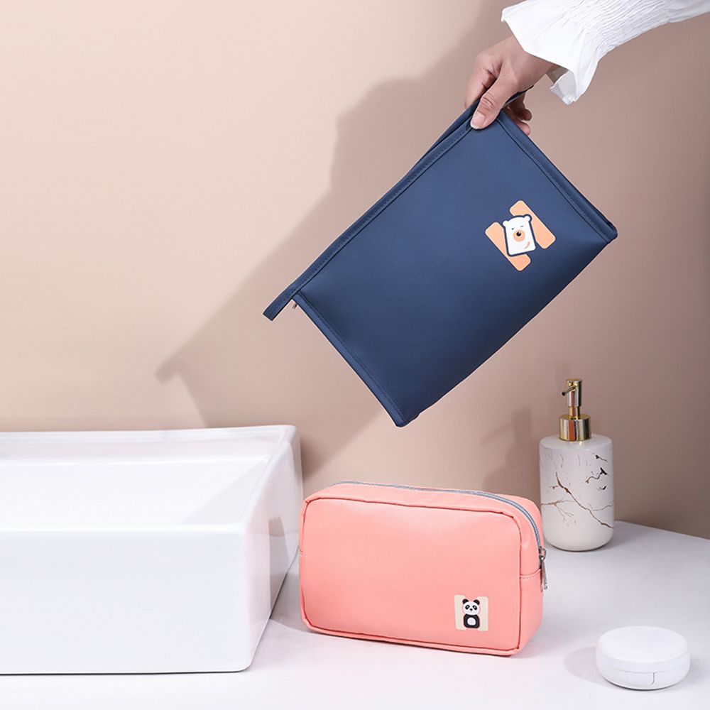 Túi Đựng Đồ Trang Điểm Bằng Da Pu Chống Thấm Nước In Họa Tiết Hoạt Hình Đa Năng Cho Nữ