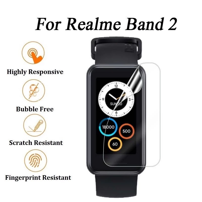 Bộ 5 miếng dán bảo vệ màn hình đồng hồ thông minh Realme Band 2 chất lượng