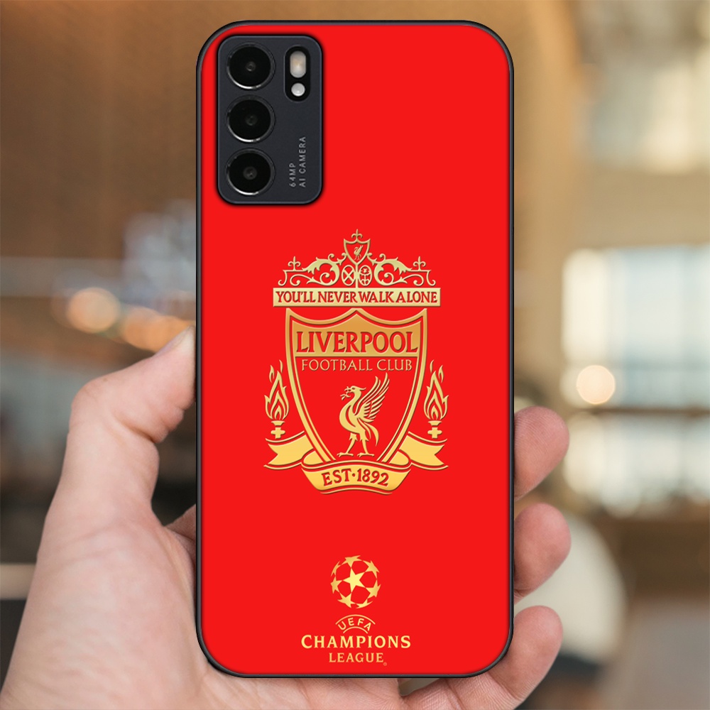 Ốp lưng Oppo Reno 6 5G viền đen in hình Liverpool FC