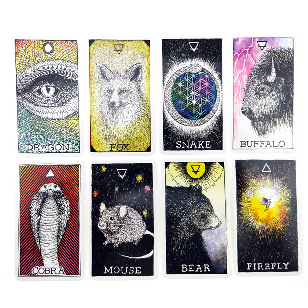 Bộ 63 thẻ bài tarot in hình động vật bằng tiếng Anh