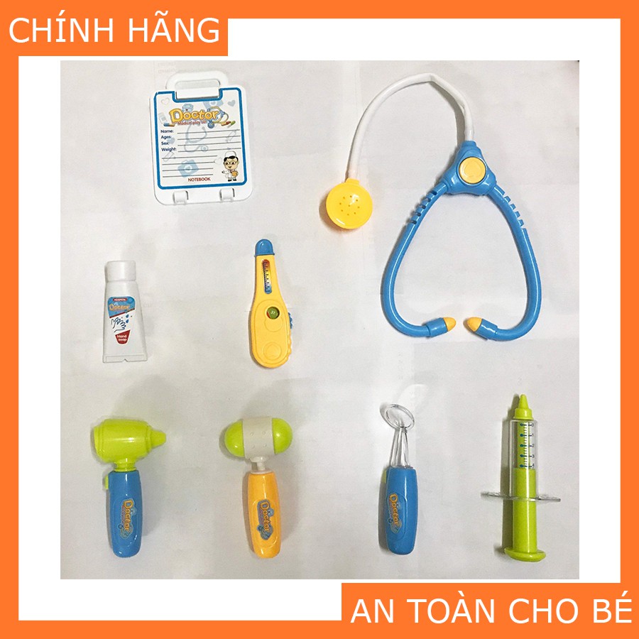 Đồ Chơi DUKA Bộ Đồ Chơi Bác Sĩ - Màu Xanh Có Đèn Báo ( Quai Xách Tròn )