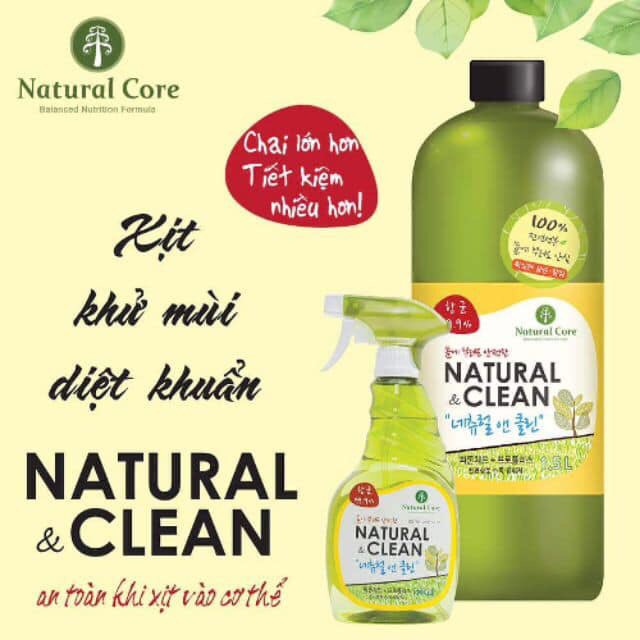 Dung dịch khử mùi diệt khuẩn Natural Clean 1500ml (không vòi xịt)
