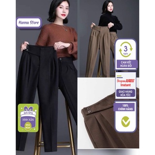 Quần baggy nữ cạp lệch hot trend