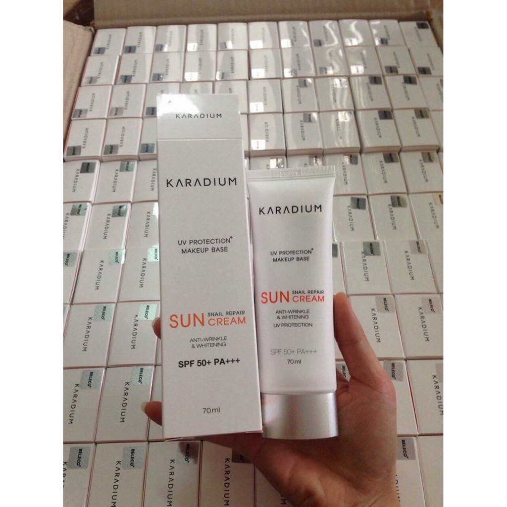 Kem Chống Nắng Karadium Snail Repair Sun Cream SPF 50+ PA+++ (70ml)