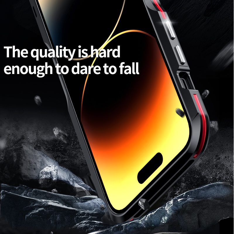 Metal Bumper Compatible For iphone 14 13 12 11 Pro Max Shockproof Armor Phone Case for iphone 14 Plus irregularly Aluminum Frame Cover