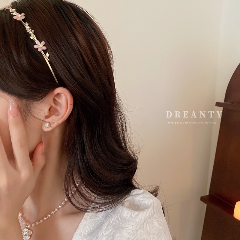 Băng Đô Cài Tóc Dạng Ấn Đính Kim Cương Giả Phong Cách Mori Dễ Phối Đồ